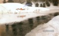 Schnee Am Simoa Fluss Impressionismus norwegischen Landschaft Frits Thaulow